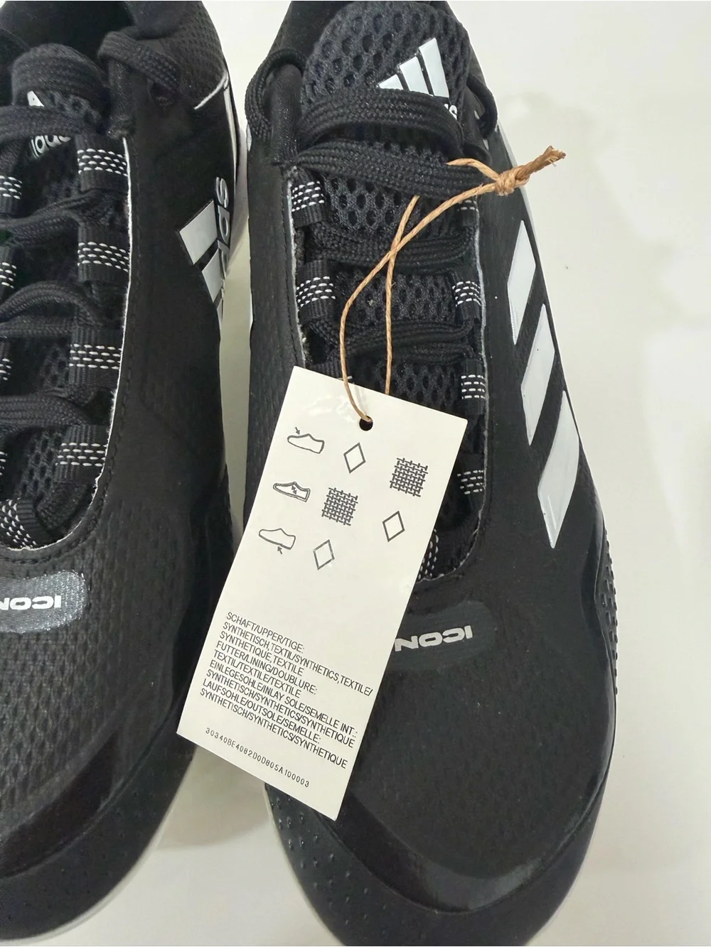 Adidas Icon 7 Metal Baseball Cleats Black White FZ1558 Men’s Size 7 New